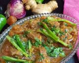 A picture of step 7 of Aloo bhukara(plum) mutton boneless karahi.