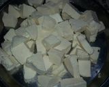 A picture of step 1 of Paneer chilli.