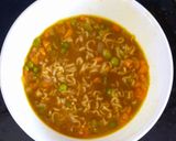 A picture of step 4 of Maggi soup.