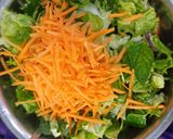 Hình bước làm 1 của món Salad rau xà lách và các loại rau thơm