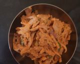 A picture of step 1 of Kadhi pakoda.