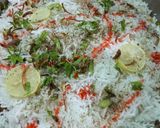 A picture of step 8 of Chicken masalaydar biryani 💛💛🧡💛💛.