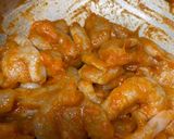 A picture of step 1 of Prawn biriyani/shrimp biriyani.