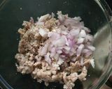 A picture of step 2 of Peanut poha patti.