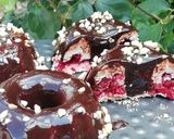 Pas rețetă Mini-cake cu jeleu de vișine și glazură oglindă 6 fotografie