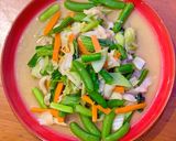 A picture of step 6 of Yasai Itame (Japanese stir fried vegetables).