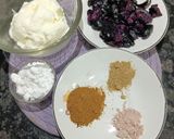 A picture of step 1 of Jamun Raita.