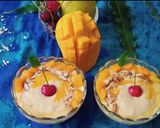A picture of step 3 of No oil No boil Mango Oats Smoothie bowl.