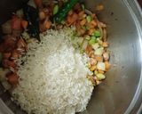 A picture of step 2 of Lima beans pulao.