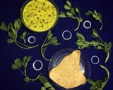 A picture of step 8 of Methi Matar Malai.