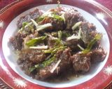 A picture of step 9 of Sulemani karahi.