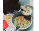 A picture of step 4 of Singapore rice.