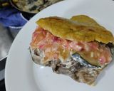 Foto del paso 7 de la receta: Arepa🥙rellena de calabacines y berenjena🍆con queso crema🧀