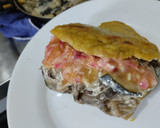 Foto del paso 7 de la receta: Arepa🥙rellena de calabacines y berenjena🍆con queso crema🧀