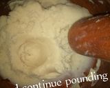 A picture of step 8 of Pounded Yam and Egusi Soup with Bitterleaf.