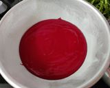 A picture of step 3 of Red Velvet Modak Cake on Ganesh Chaturthi.