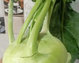 A picture of step 1 of Olkopi Chingri / Kohlrabi with Prawns.