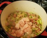 A picture of step 6 of Jambalaya.