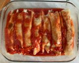 Une image de l'étape 5 de Crêpes façon cannellonis aux boulettes de viande, épinards et fromage.