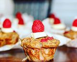 Foto del paso 4 de la receta: Muffins de avena, banana 🍌y frambuesa  sin gluten