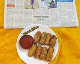 A picture of step 4 of Veg Rolls.