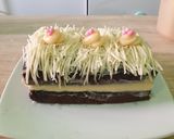 Foto langkah ke 7 dari resep Brownies kukus with cream durian & keju.