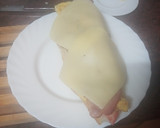 Foto del paso 5 de la receta: Bocadillo de bacon frito, tortilla francesa, tomate y queso