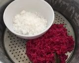 Foto langkah ke 3 dari resep Ketan Kelapa Merdeka ala Betawi (ketan kelapa merah putih).