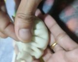 A picture of step 4 of Crispy Fried Mutton Momos.