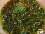 Soltero vegano de pesto de albahaca
