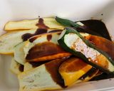 Une image de l'étape 9 de Courgettes et poivrons bicolores marinés grillés à la plancha.