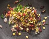 A picture of step 3 of Vegetables Rice.