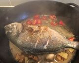A picture of step 4 of Braised sea bass - (P8min, C12min).