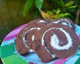 Foto langkah ke 8 dari resep Bolu gulung pandan kukus lembut.