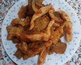 Foto del paso 5 de la receta: Revuelto de champiñón con bastones de pollo