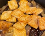 A picture of step 3 of Braised Eggplant with Tofu.