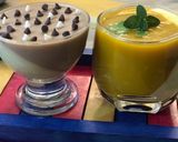 A picture of step 9 of Vanilla-Mango Panna Cotta & Coffee/Espresso Panna Cotta.