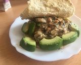 Foto del paso 3 de la receta: Camarones en salsa alfredo y pan pita