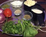 A picture of step 1 of Veg masala omelette.