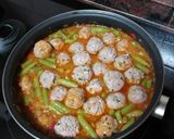 Foto del paso 6 de la receta Judías verdes compuestas con albóndigas