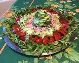 Une image de l'étape 10 de Salade de roquette au jambon blanc et légumes du jardin.