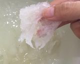 Hình bước làm 1 của món Yến chưng đường phèn dưỡng nhan, tăng để kháng