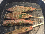 Kebab y baba ganoush