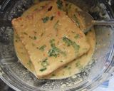 A picture of step 2 of Bread Pudla.