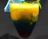 A picture of step 4 of Devil's Knight Layered Mocktail.
