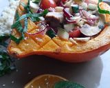 Foto del paso 1 de la receta: Calabaza rellena vegana de bulgur con verduras en adobo de naranja y lima