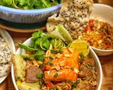 A picture of step 11 of Mi Quang with Shrimp, Pork, Ribs, and Eggs.