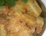 A picture of step 3 of Golden fried yam.