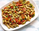 A picture of step 5 of Thousand Island Pasta Salad.