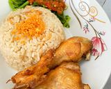 Foto langkah ke 6 dari resep Ayam goreng & nasi rempah bawang putih.